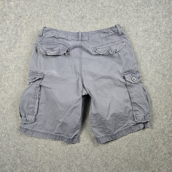 J Crew Cargo Short Mens 32 10.5 Gray Ripstop Outdoor Hiking Utility Pockets - Picture 7 of 16
